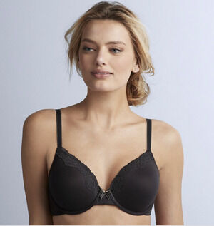 Maidenform Women Comfort Devotion Extra Coverage T-Shirt Bra Black Size 38DD